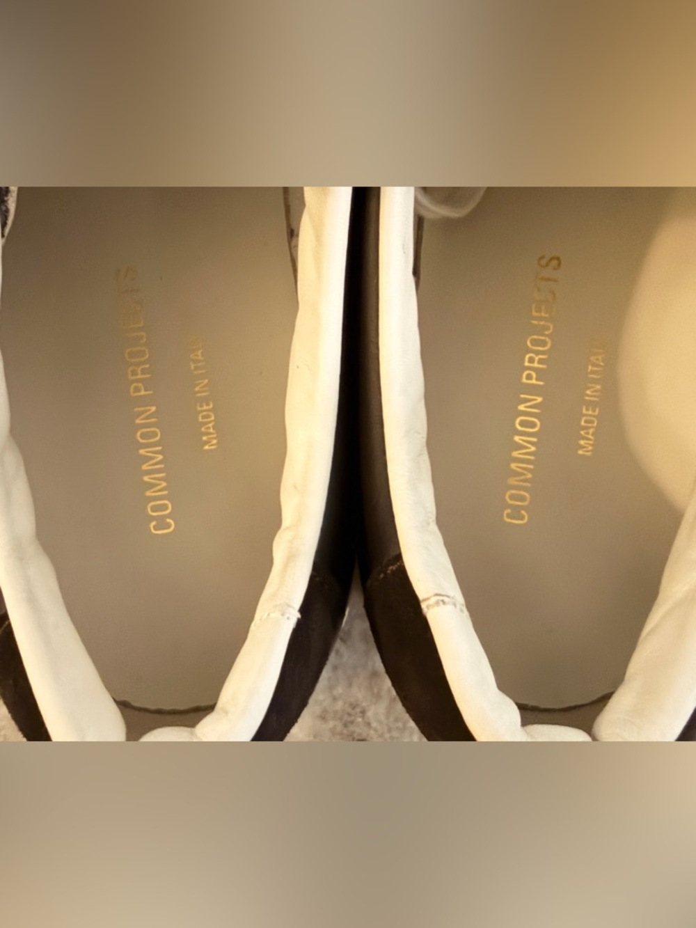 Common Projects B-ball Low Brown White 43 EU 10 US  EUC $550 Minimalist Italy - Picture 11 of 11